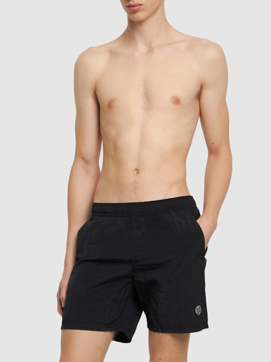 LuisaViaRoma Stone IslandLogo Patch Shorts