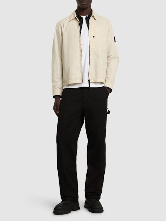 LuisaViaRoma Stone IslandZipped Cotton Overshirt