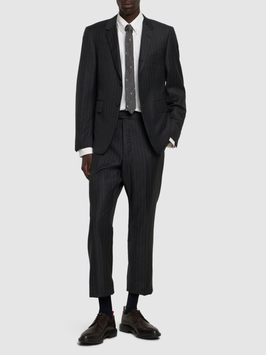 LuisaViaRoma Thom BrowneBlazer Gessato In Lana