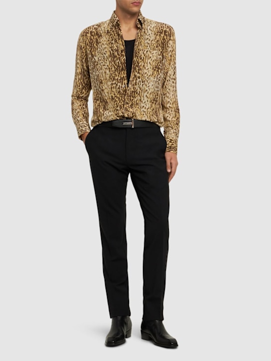 LuisaViaRoma Tom FordCamicia In Seta Animalier