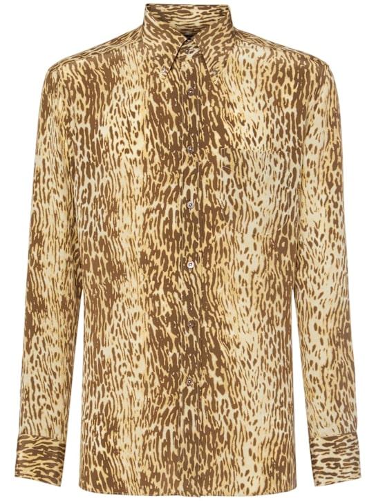 LuisaViaRoma Tom FordCamicia in seta animalier