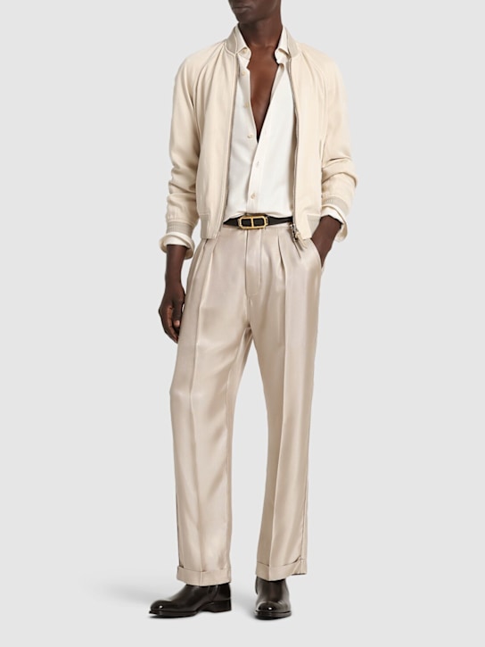 LuisaViaRoma Tom FordPantaloni In Twill Di Seta