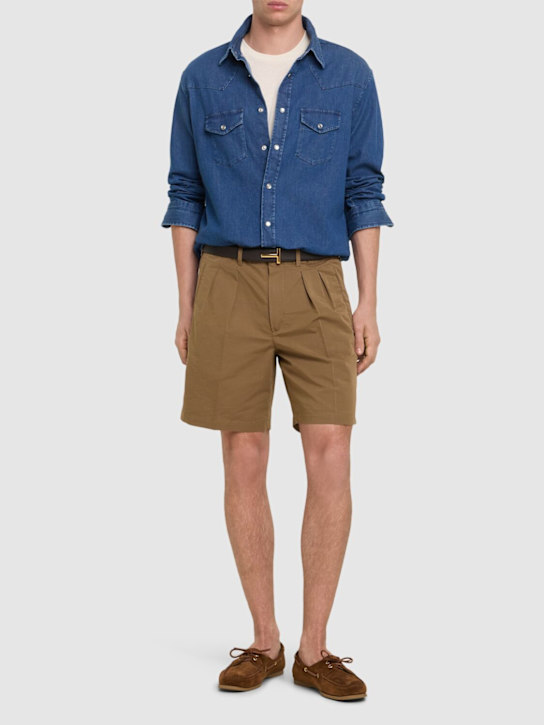 LuisaViaRoma Tom FordShorts Sartoriali In Popeline