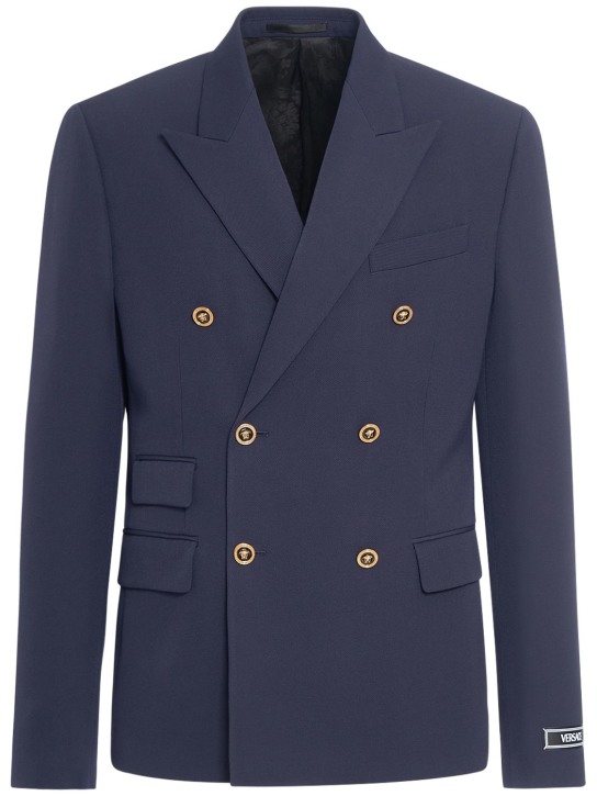 LuisaViaRoma VersaceBlazer in lana grain de poudre