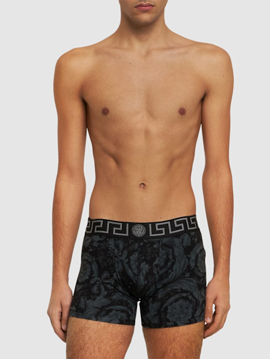 LuisaViaRoma VersaceBoxer In Cotone Stampa Barocca