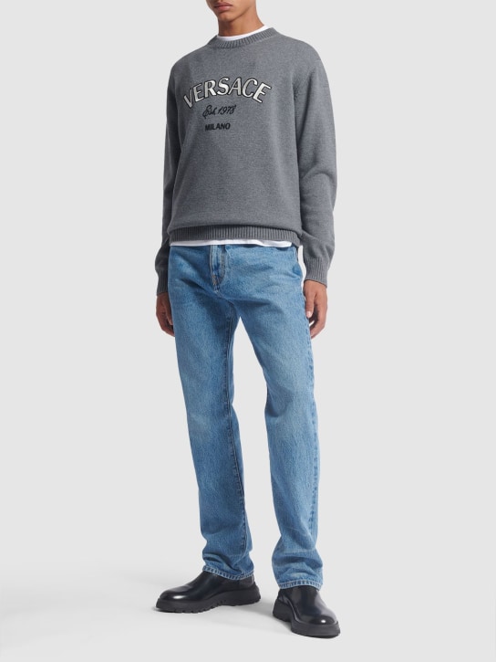 LuisaViaRoma VersaceMaglia In Lana Con Logo
