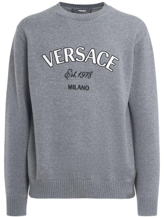 LuisaViaRoma VersaceMaglia in lana con logo