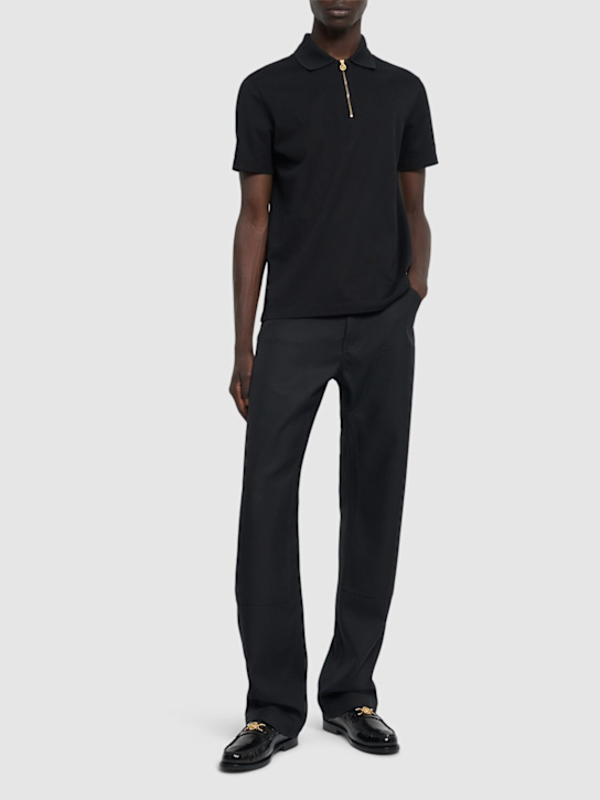 LuisaViaRoma VersacePolo In Cotone Con Ricamo