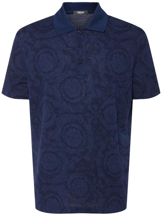 LuisaViaRoma VersacePolo in cotone piqué jacquard