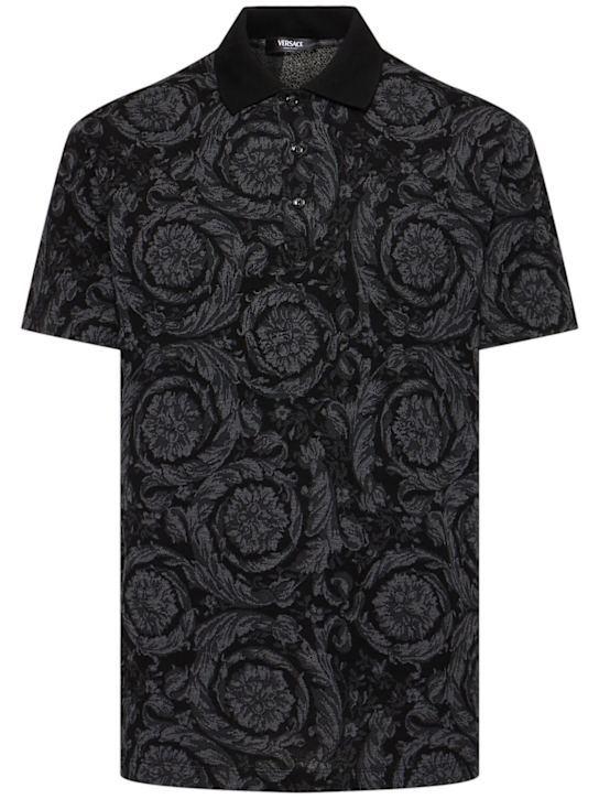 LuisaViaRoma VersacePolo in cotone piqué jacquard