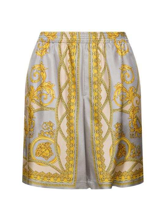 LuisaViaRoma VersaceShorts in seta stampa Barocco