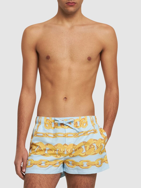 LuisaViaRoma VersaceShorts Mare In Nylon Stampato