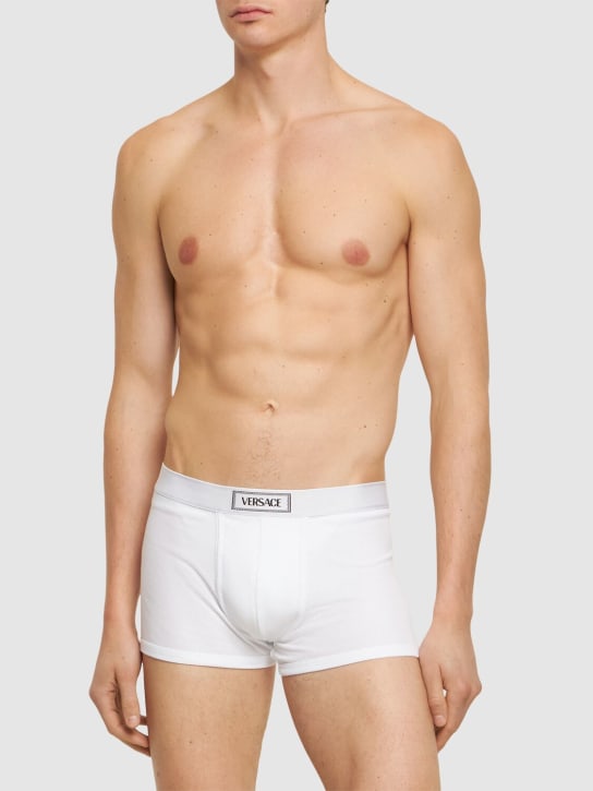 LuisaViaRoma VersaceSlip In Cotone A Costine