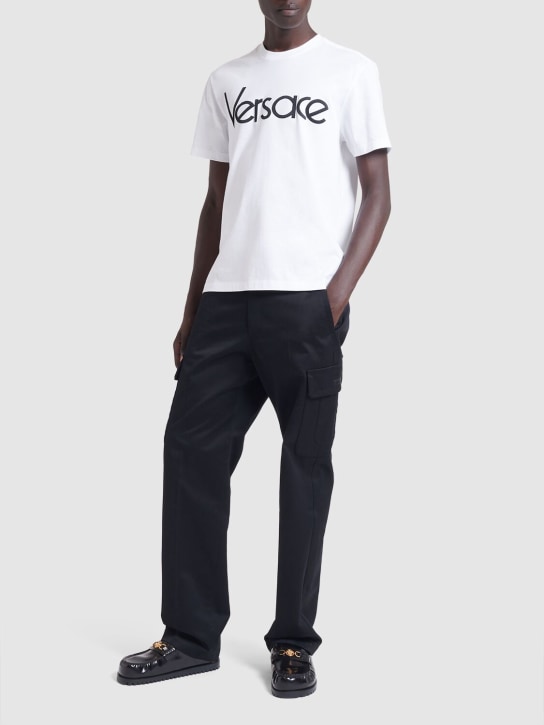 LuisaViaRoma VersaceT-shirt In Cotone Con Logo