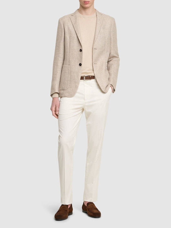 LuisaViaRoma ZegnaGiacca In Lino E Lana Check