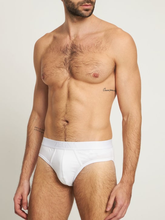 LuisaViaRoma ZegnaSlip In Cotone Con Logo