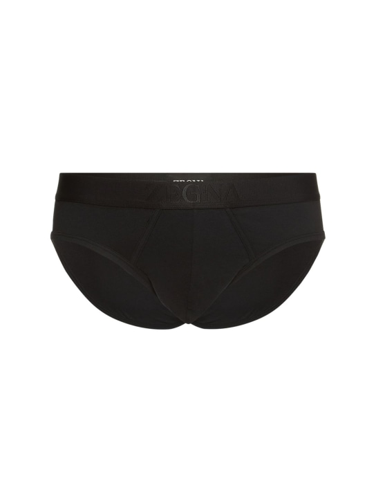 LuisaViaRoma ZegnaSlip in cotone con logo