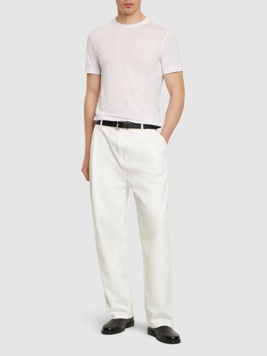 LuisaViaRoma ZegnaT-shirt Pure In Jersey Di Lino