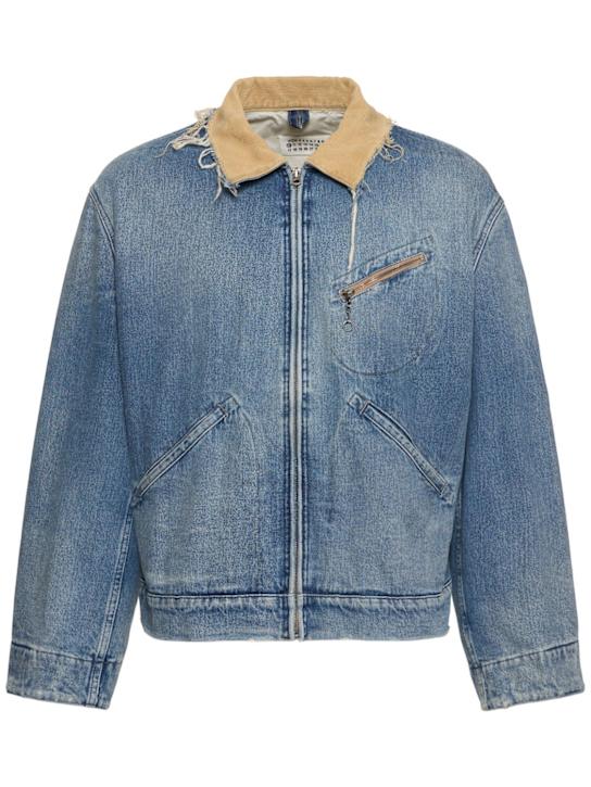 LuisaViaRoma Maison MargielaCotton denim workwear zip jacket
