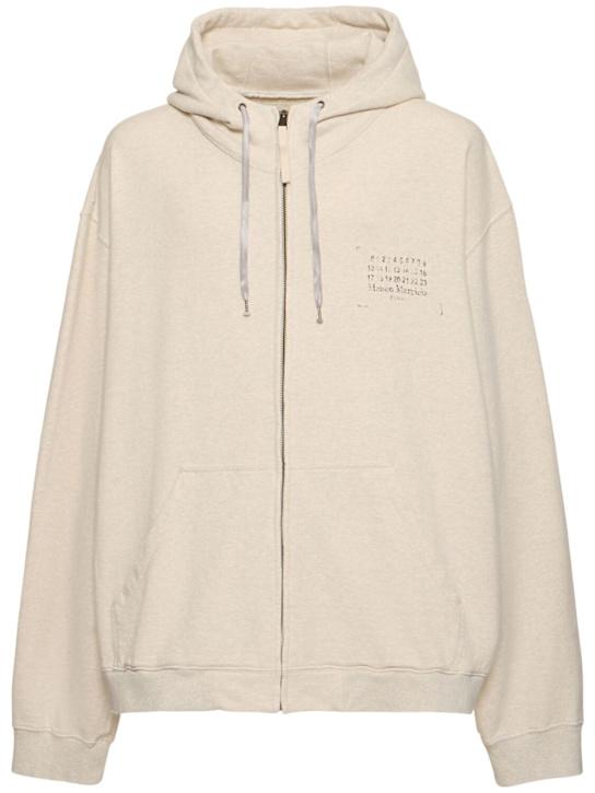 LuisaViaRoma Maison MargielaFelpa in cotone con zip e cappuccio