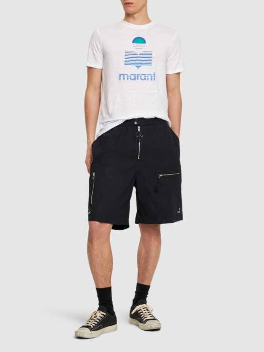 LuisaViaRoma MarantT-shirt In Jersey Di Cotone Con Logo