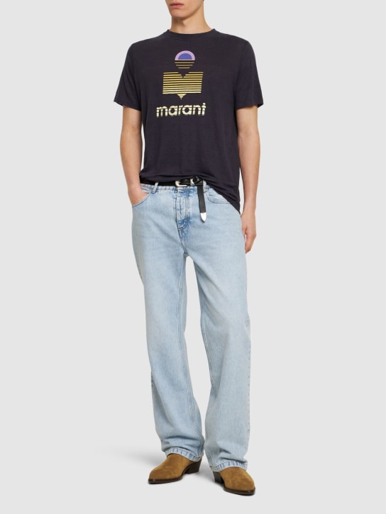 LuisaViaRoma MarantT-shirt In Jersey Di Cotone Con Logo