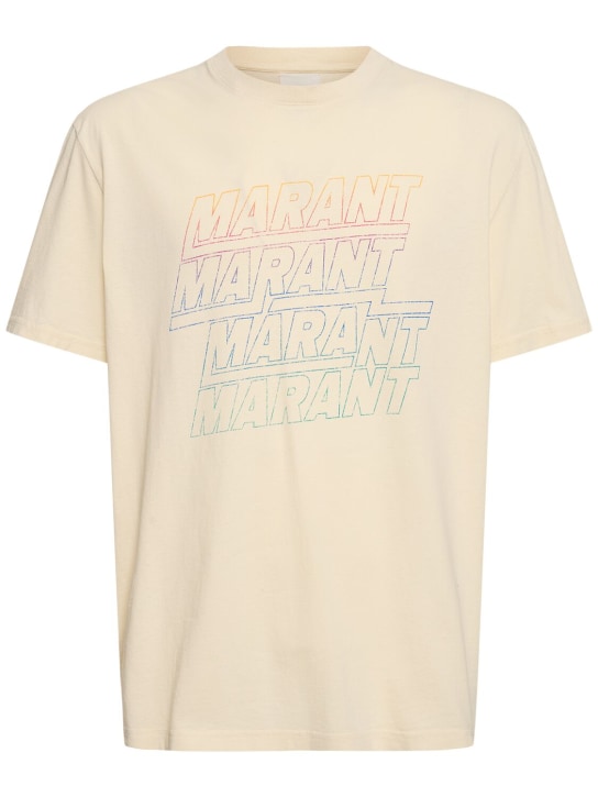 LuisaViaRoma MarantT-shirt in jersey di cotone con logo