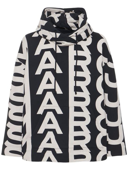 LuisaViaRoma Marc JacobsFelpa oversize monogram con cappuccio