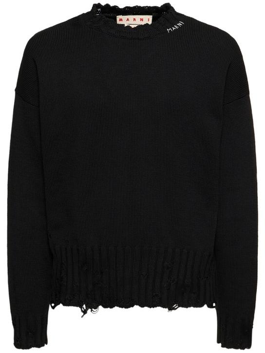 LuisaViaRoma MarniMaglia boxy fit in cotone con logo