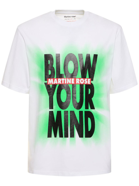 LuisaViaRoma Martine RoseT-shirt Blow Your Mind in jersey di cotone