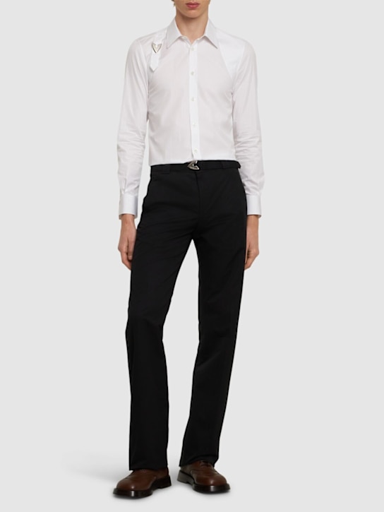 LuisaViaRoma McQueenCamicia Harness In Cotone Con Fibbia
