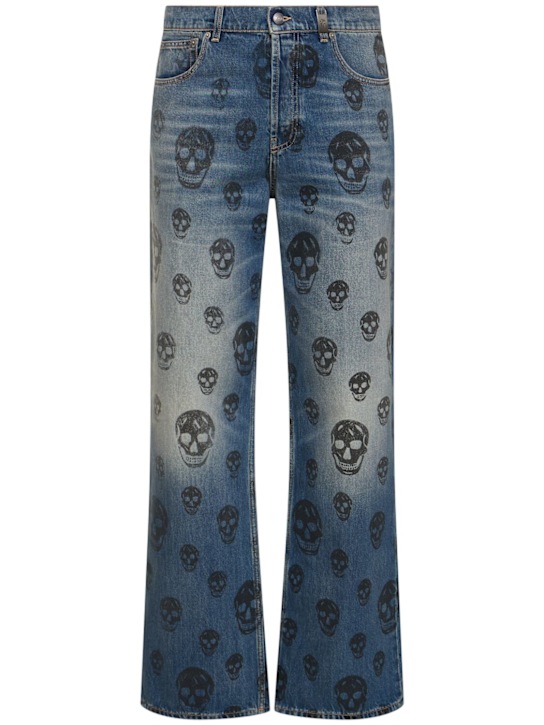 LuisaViaRoma McQueenJeans baggy fit in cotone Skull