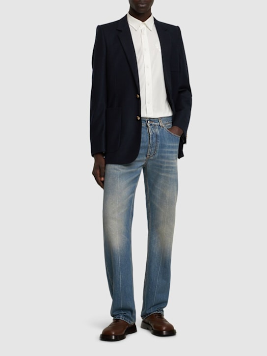 LuisaViaRoma McQueenJeans Dritti In Denim Di Cotone