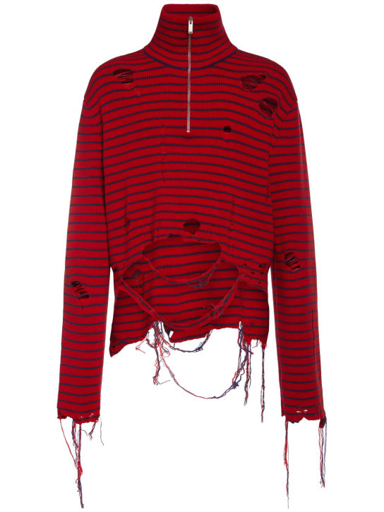 LuisaViaRoma McQueenMaglia collo alto in lana con mezza zip