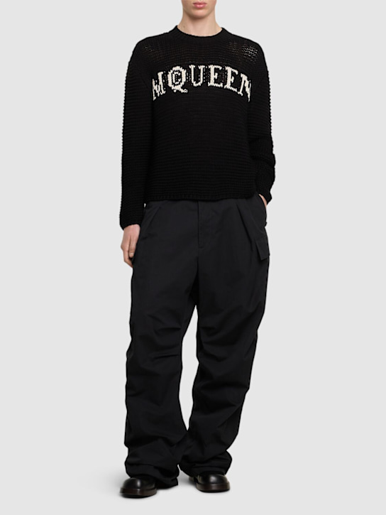 LuisaViaRoma McQueenMaglia Girocollo In Cotone Con Logo