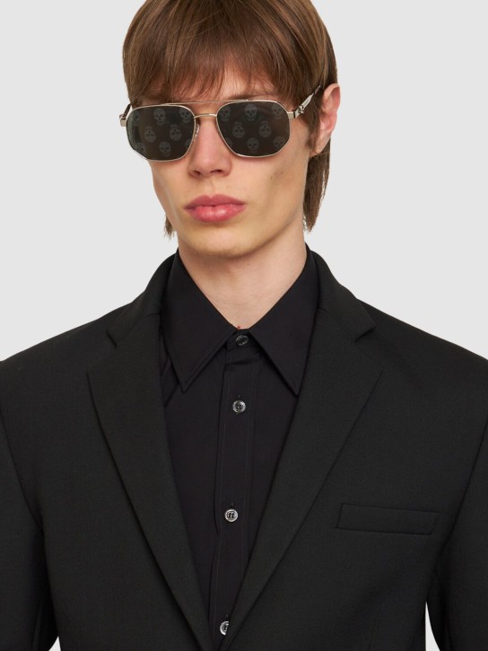 LuisaViaRoma McQueenOcchiali Da Sole AM0458S In Metallo