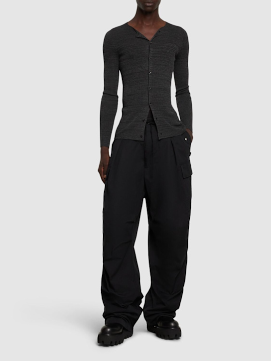 LuisaViaRoma McQueenPantaloni Cargo In Cotone E Techno Con Pinces