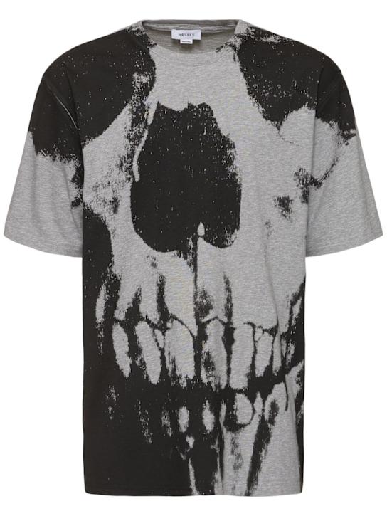 LuisaViaRoma McQueenT-shirt Skull in cotone stampato