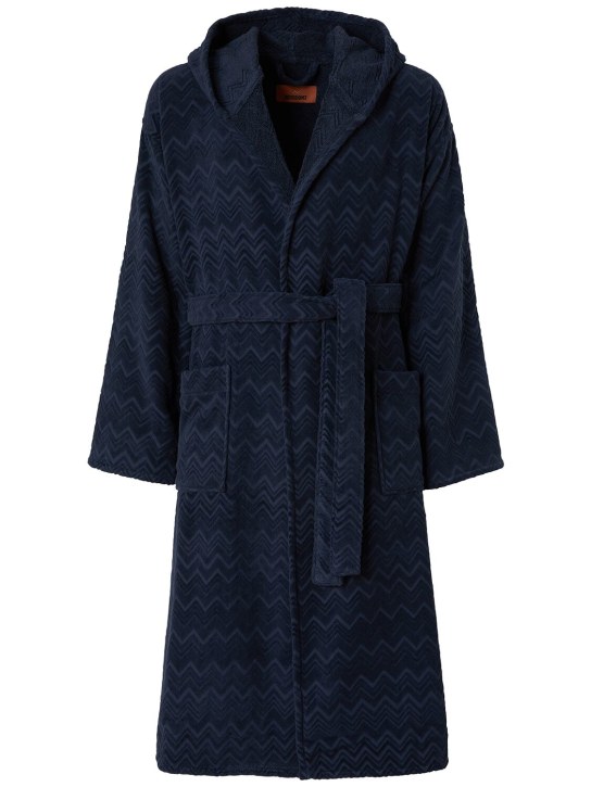 LuisaViaRoma Missoni HomeAccappatoio Chalk con cappuccio