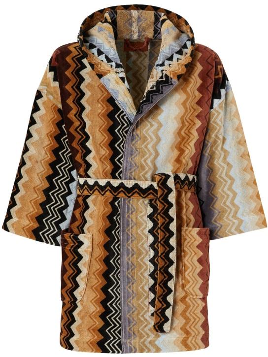 LuisaViaRoma Missoni HomeAccappatoio corto Giacomo con cappuccio