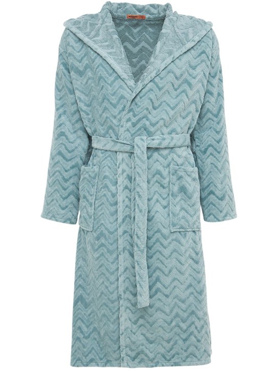 LuisaViaRoma Missoni HomeAccappatoio Rex in cotone con cappuccio
