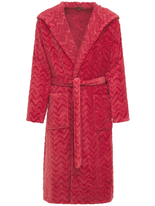LuisaViaRoma Missoni HomeAccappatoio Rex in cotone con cappuccio