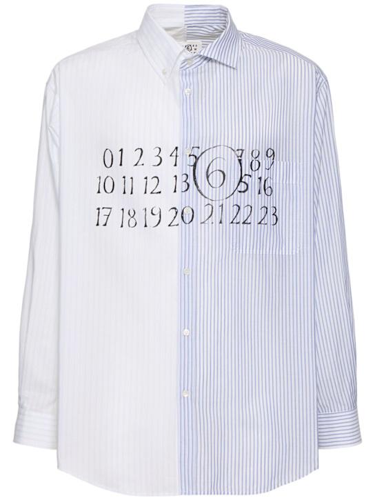 LuisaViaRoma MM6 Maison MargielaCamicia patchwork in popeline di cotone