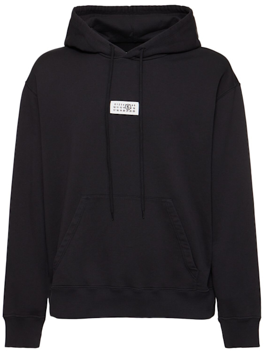 LuisaViaRoma MM6 Maison MargielaFelpa in cotone washed con cappuccio
