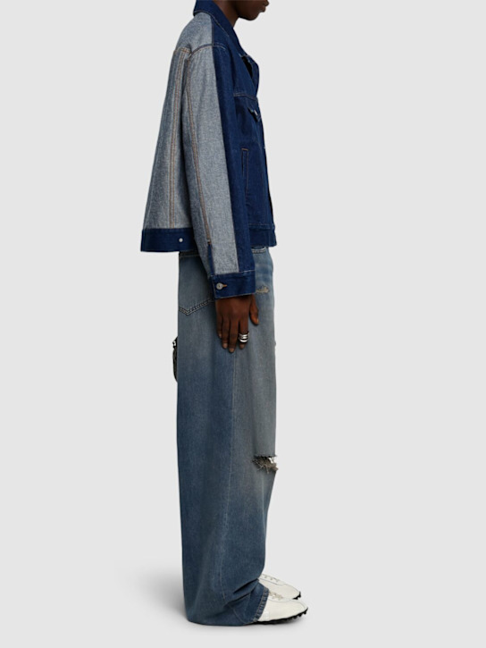 LuisaViaRoma MM6 Maison MargielaGiacca In Denim Color Block