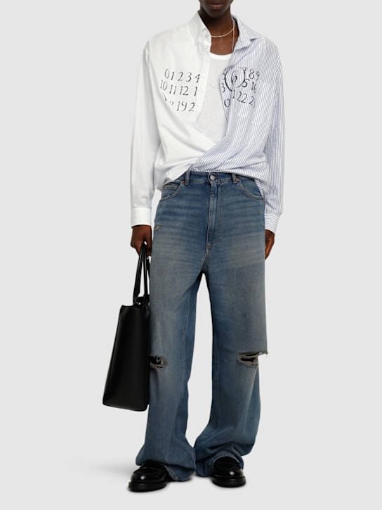 LuisaViaRoma MM6 Maison MargielaJeans 5 Tasche In Denim Distressed
