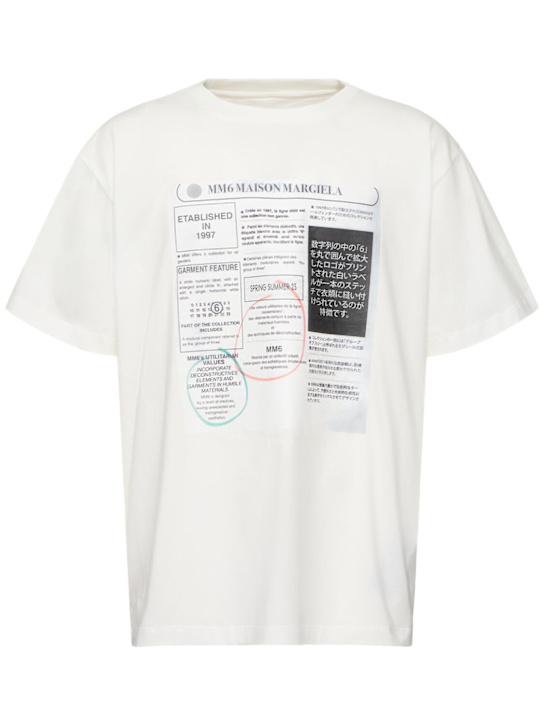 LuisaViaRoma MM6 Maison MargielaT-shirt in jersey di cotone stampato