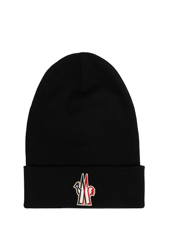 LuisaViaRoma Moncler GrenobleCappello beanie in maglia di lana con logo