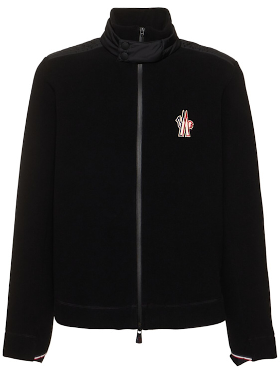 LuisaViaRoma Moncler GrenobleCardigan in techno pile stretch con zip