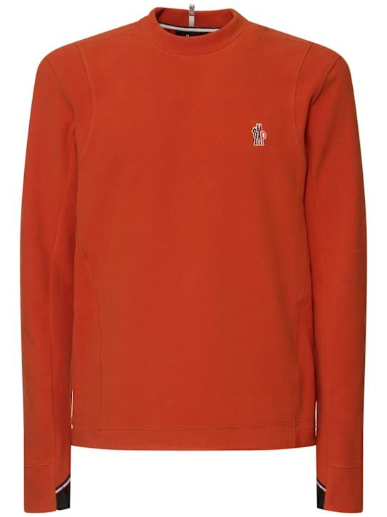 LuisaViaRoma Moncler GrenobleFelpa in pile stretch / logo